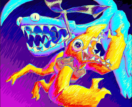 Cyan and Yellow - Animal Jam Paint